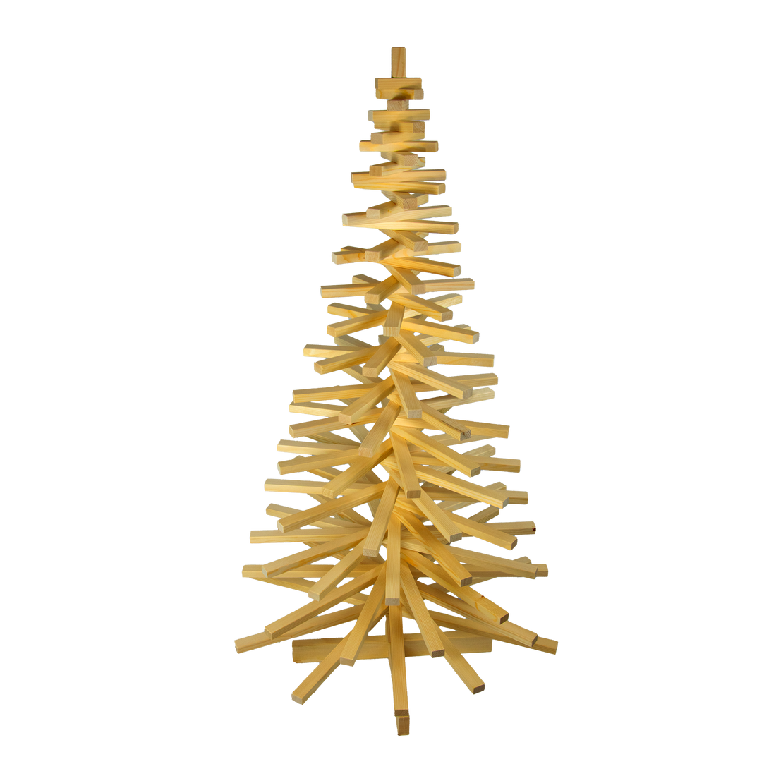 Weihnachtsbaum aus Holz als wiederverwendbare Alternative