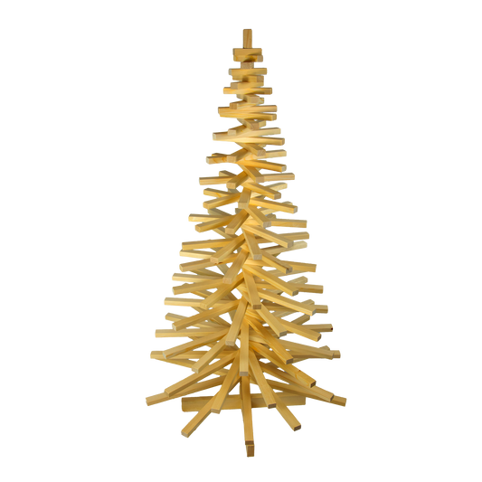 Weihnachtsbaum aus Holz als wiederverwendbare Alternative